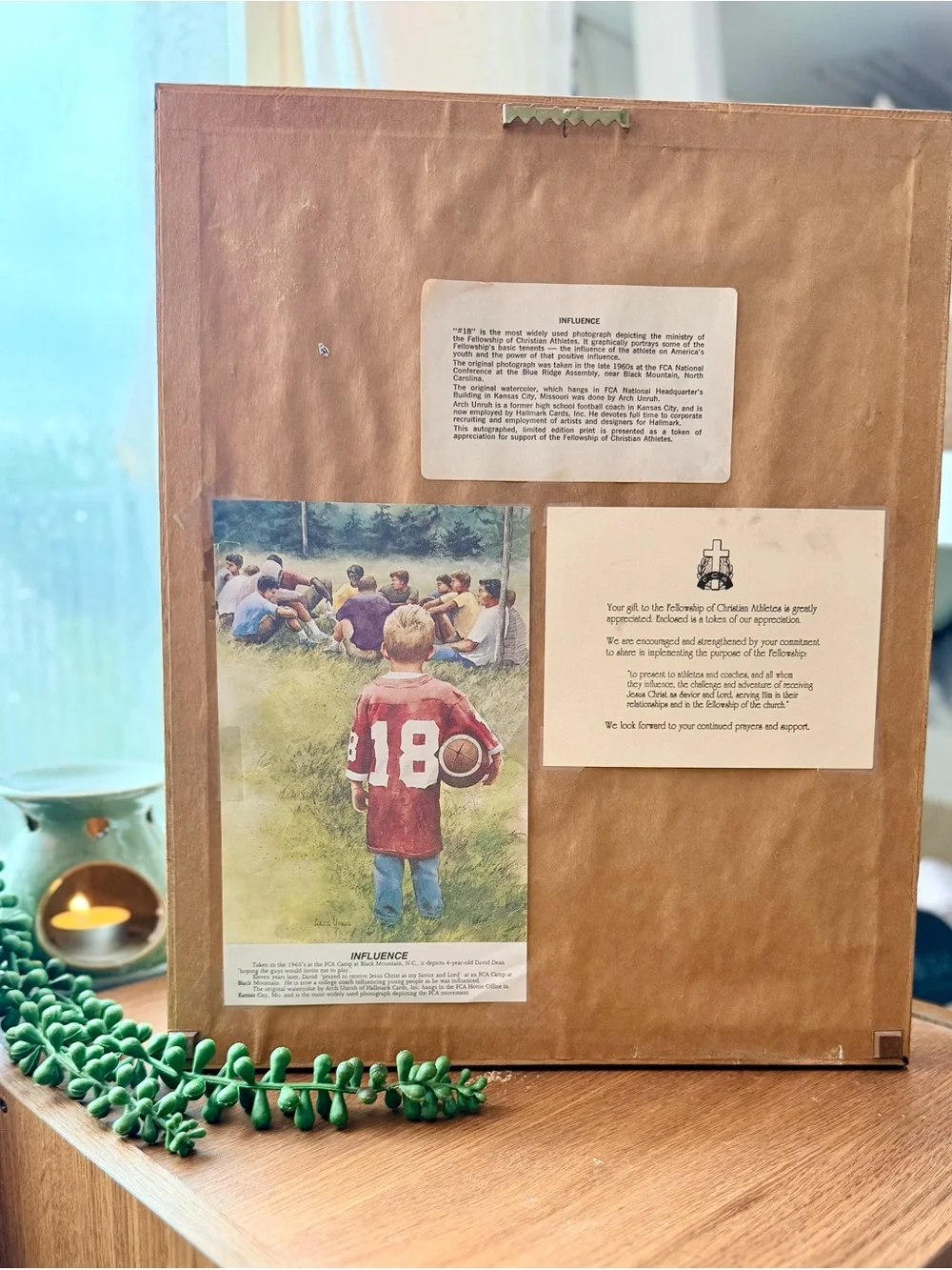 Arch Unruh Signed FCA Influence Framed Football Print